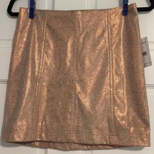 Free People Metallic Modern Femme Mini Skirt